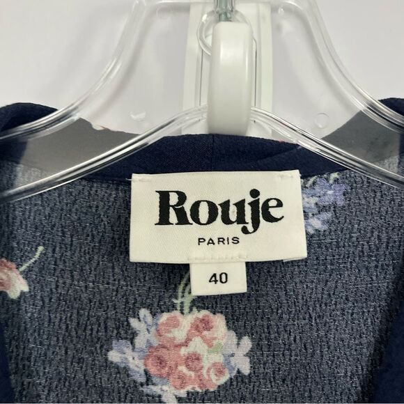 Rouje Navy Floral Midi Dress - Picture 4 of 6